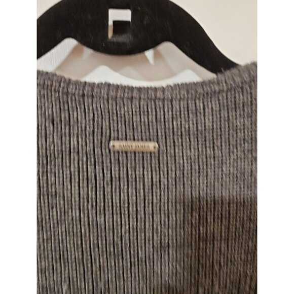 Saint James Ribbed Wool Knitted Vest Cardigan Women Sz MED Gray Made in FRANCE - Picture 9 of 9